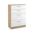 Hadley 4 Drawer Deep Chest White Oak from Roseland Furniture