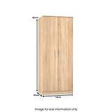Hadley Double Wardrobe Oak from Roseland Furniture