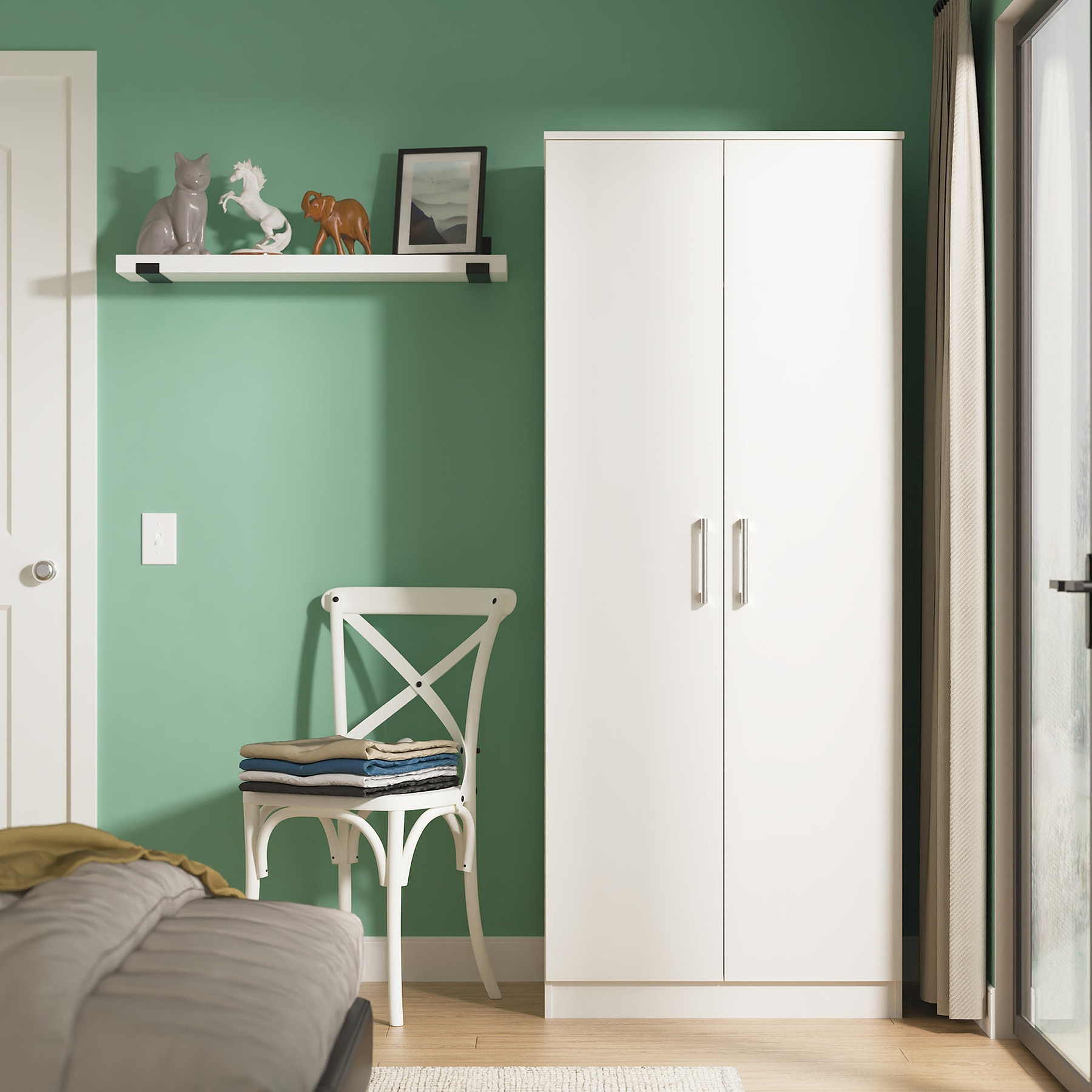 Hadley Double Wardrobe Grey from Roseland Furniture