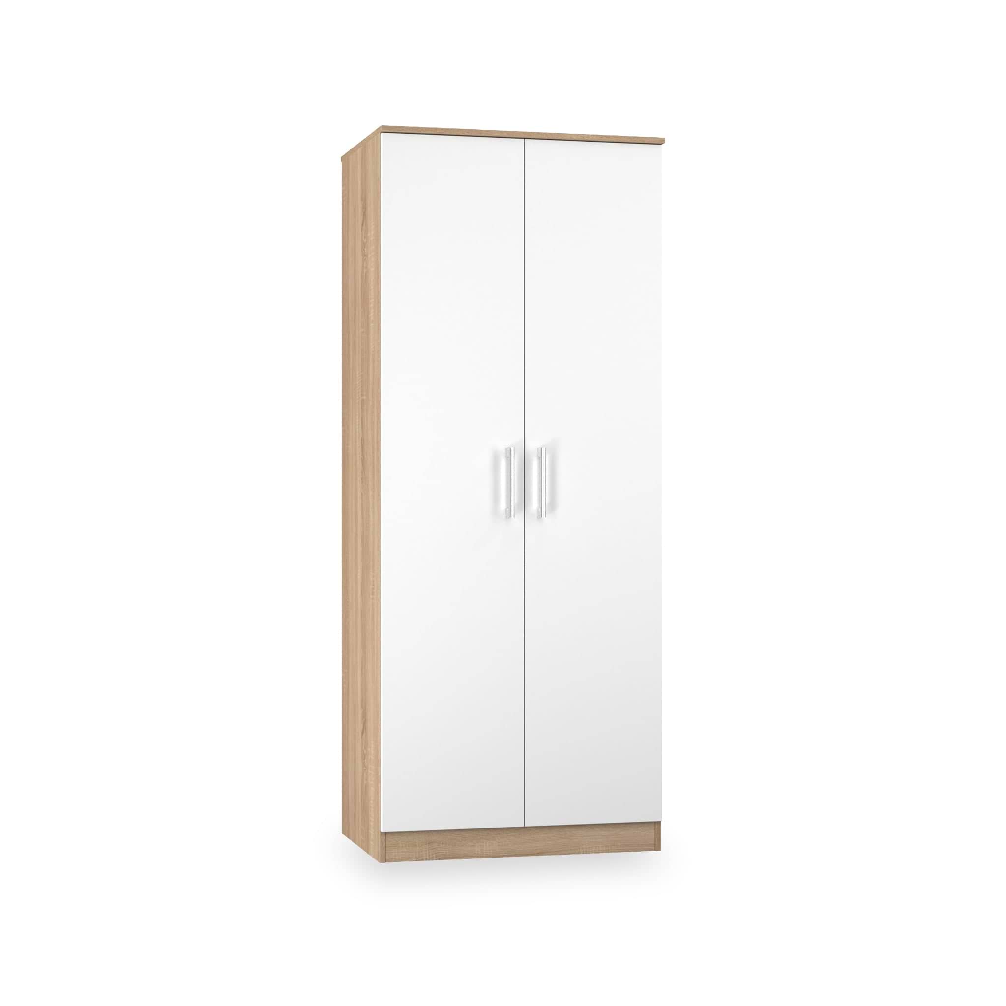 Hadley Double Wardrobe White Oak from Roseland Furniture