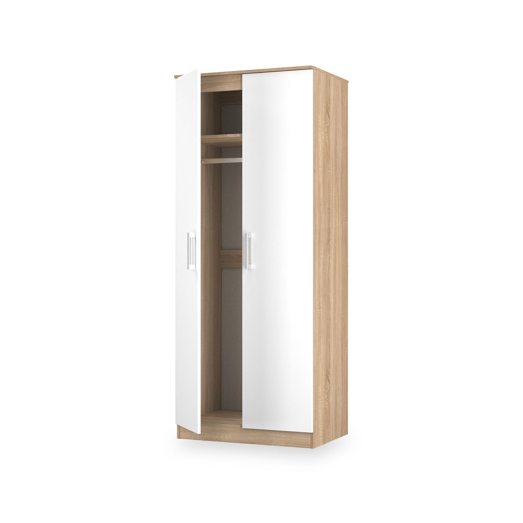 Hadley Double Wardrobe White Oak from Roseland Furniture