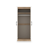 Hadley Double Wardrobe White Oak from Roseland Furniture