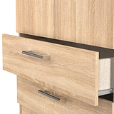 Hadley Double Wardrobe 2 Drawers Oak from Roseland Furniture