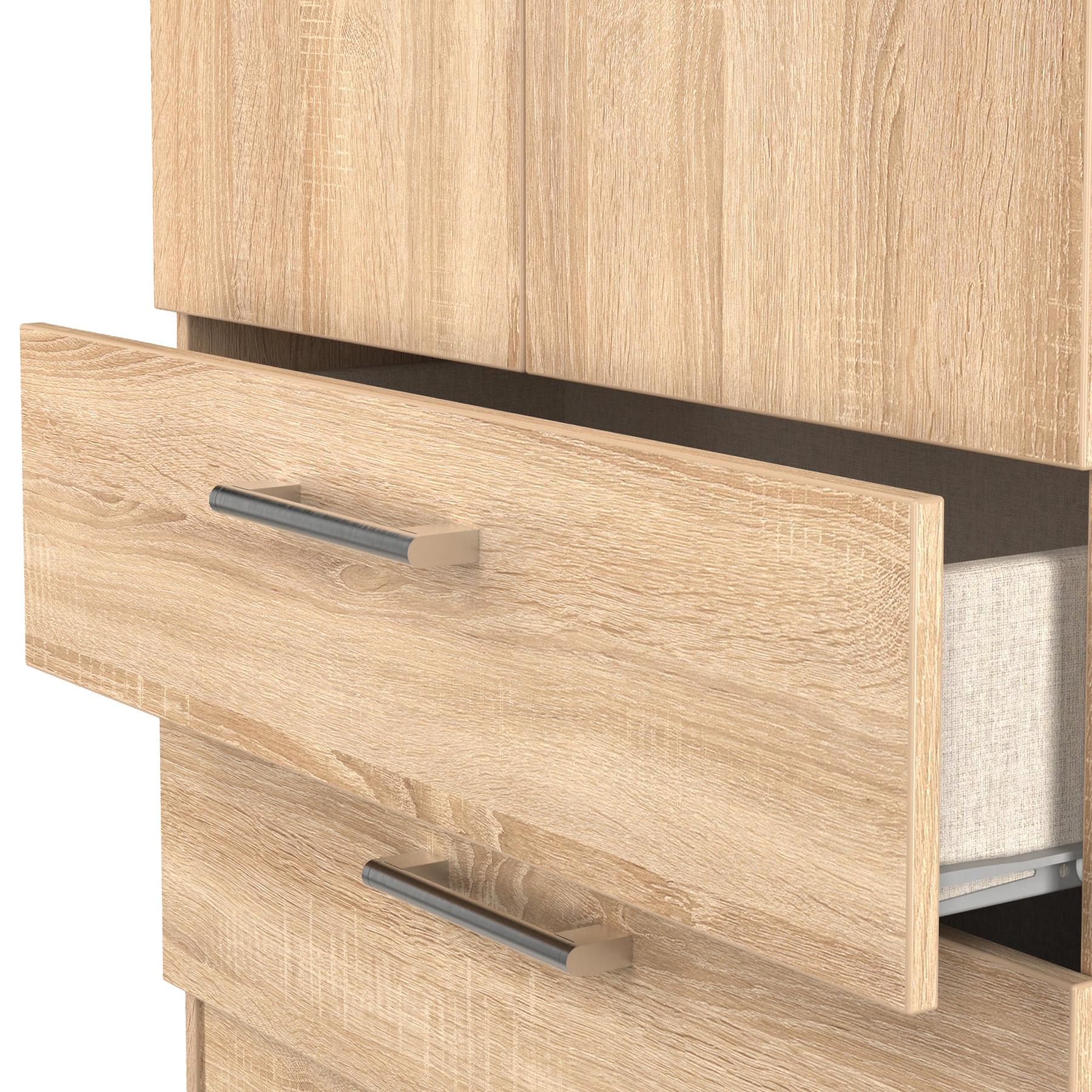 Hadley Double Wardrobe 2 Drawers Oak from Roseland Furniture