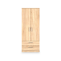Hadley Double Wardrobe 2 Drawers Oak from Roseland Furniture