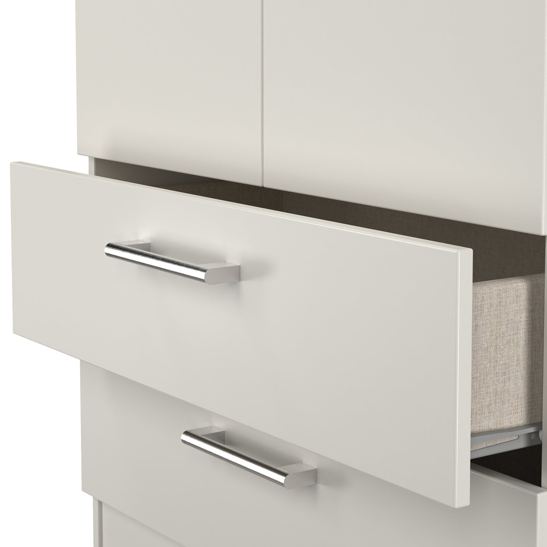 Hadley Double Wardrobe 2 Drawers Grey from Roseland Furniture