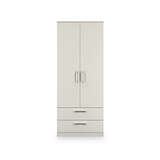 Hadley Double Wardrobe 2 Drawers Grey from Roseland Furniture