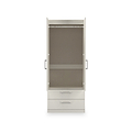 Hadley Double Wardrobe 2 Drawers Grey from Roseland Furniture