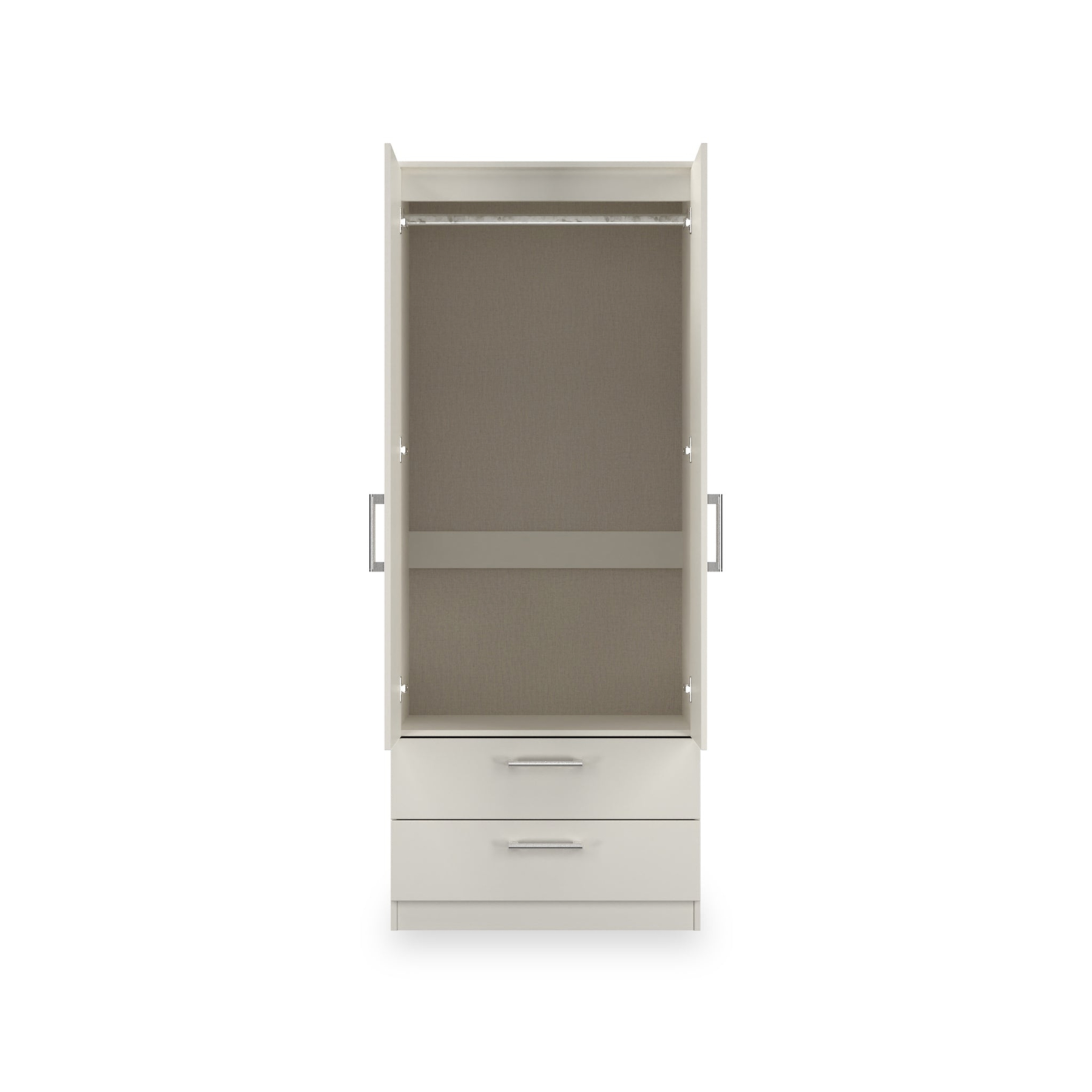 Hadley Double Wardrobe 2 Drawers Grey from Roseland Furniture