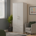 Hadley Double Wardrobe 2 Drawers Grey from Roseland Furniture
