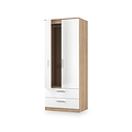 Hadley Double Wardrobe 2 Drawers White Oak from Roseland Furniture