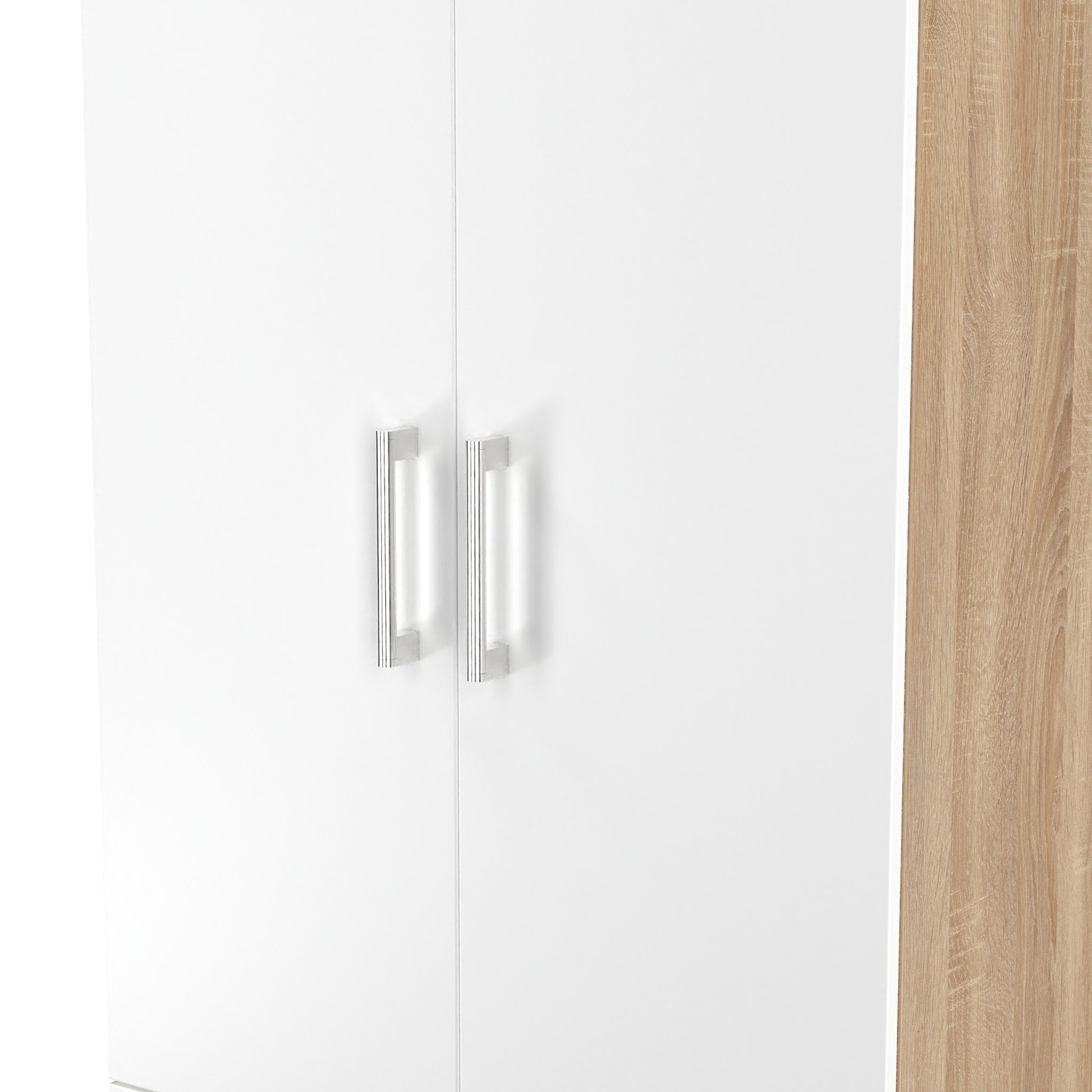 Hadley Double Wardrobe 2 Drawers White Oak from Roseland Furniture