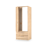 Hadley Double Mirrored Wardrobe and Drawers Oak from Roseland Furniture