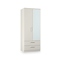 Hadley Double Mirrored Wardrobe and Drawers Grey from Roseland Furniture