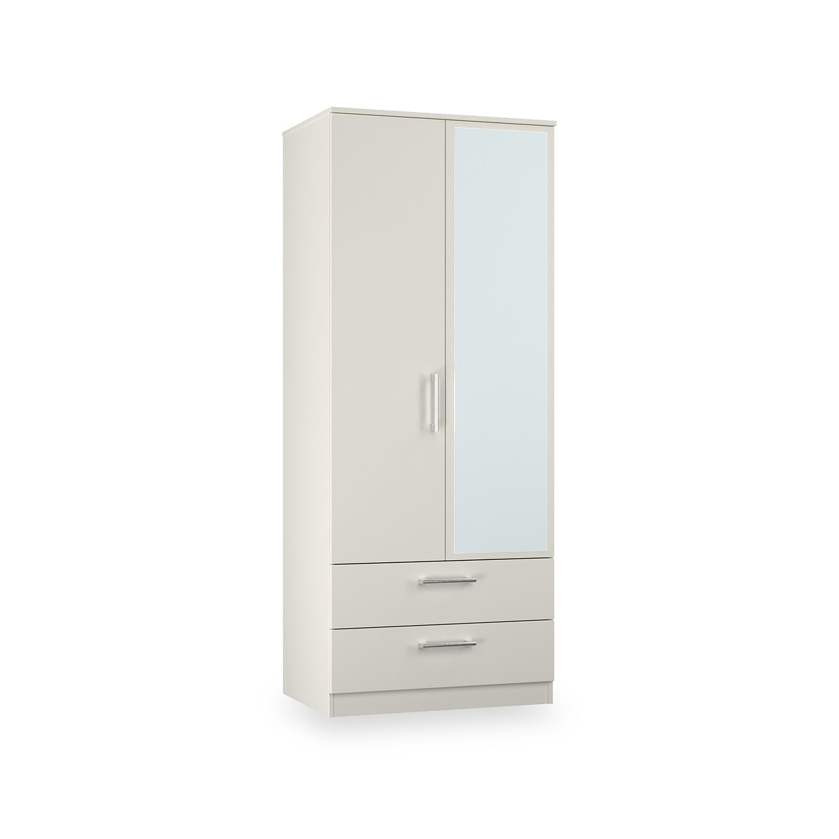 Hadley Double Mirrored Wardrobe and Drawers Grey from Roseland Furniture