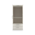 Hadley Double Mirrored Wardrobe and Drawers Grey from Roseland Furniture