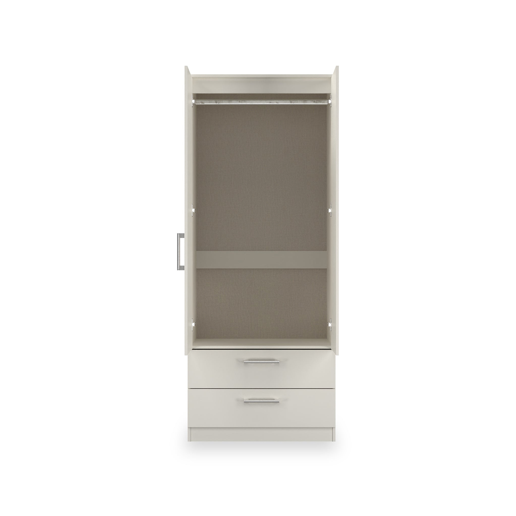 Hadley Double Mirrored Wardrobe and Drawers Grey from Roseland Furniture