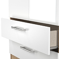 Hadley Double Mirrored Wardrobe and Drawers White Oak from Roseland Furniture