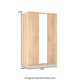 Hadley Triple Mirrored Wardrobe Oak from Roseland Furniture