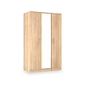Hadley Triple Mirrored Wardrobe Oak from Roseland Furniture