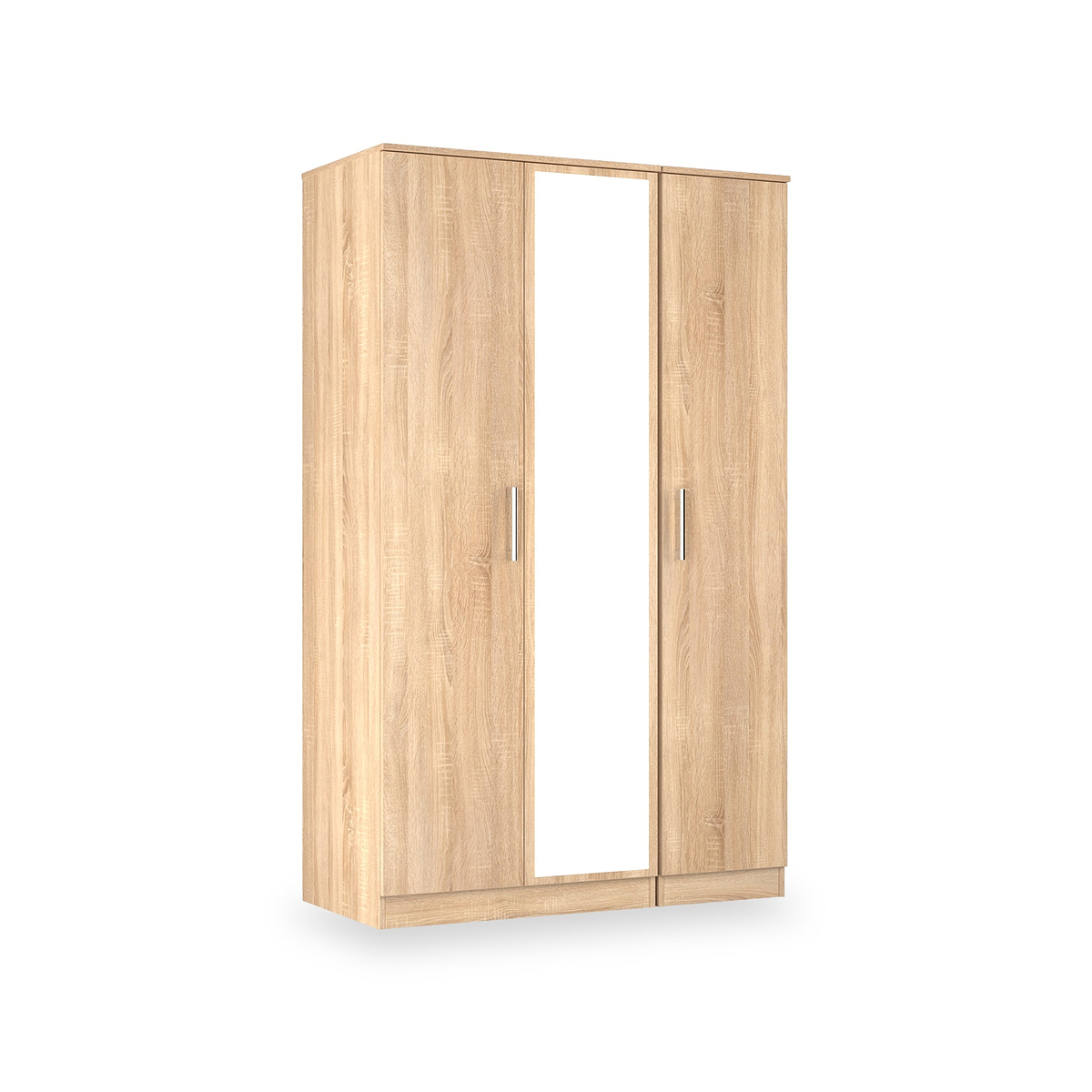 Hadley Triple Mirrored Wardrobe Oak from Roseland Furniture