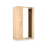 Hadley Triple Mirrored Wardrobe Oak from Roseland Furniture