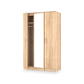 Hadley Triple Mirrored Wardrobe Oak from Roseland Furniture