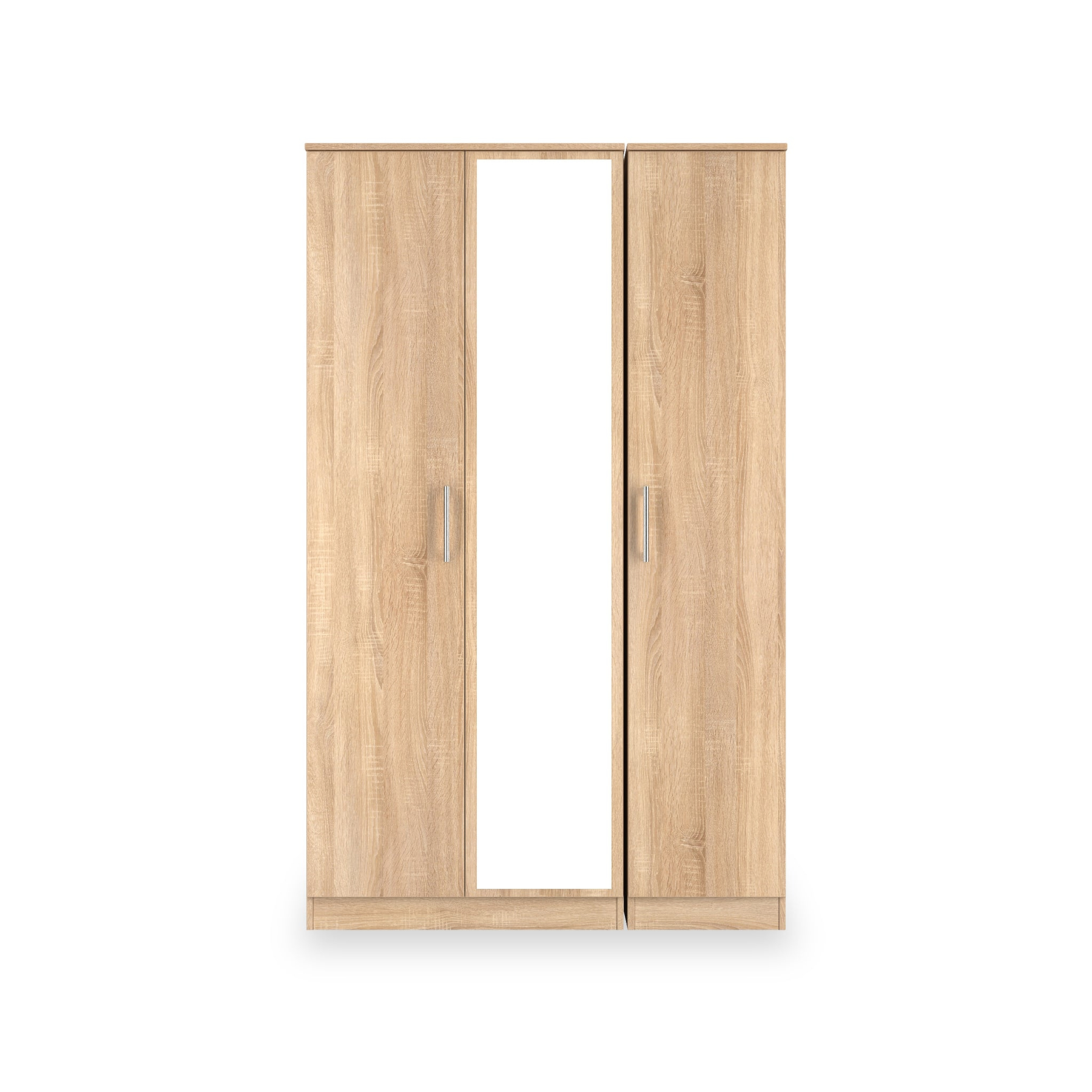Hadley Triple Mirrored Wardrobe Oak from Roseland Furniture