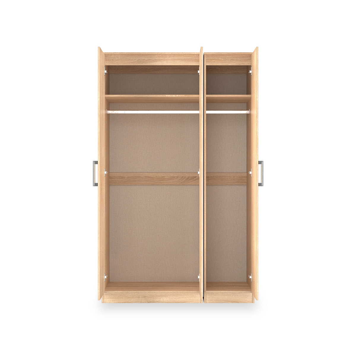 Hadley Triple Mirrored Wardrobe Oak from Roseland Furniture