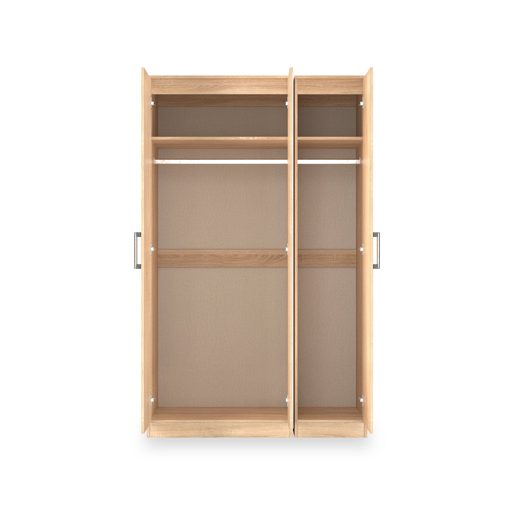 Hadley Triple Mirrored Wardrobe Oak from Roseland Furniture