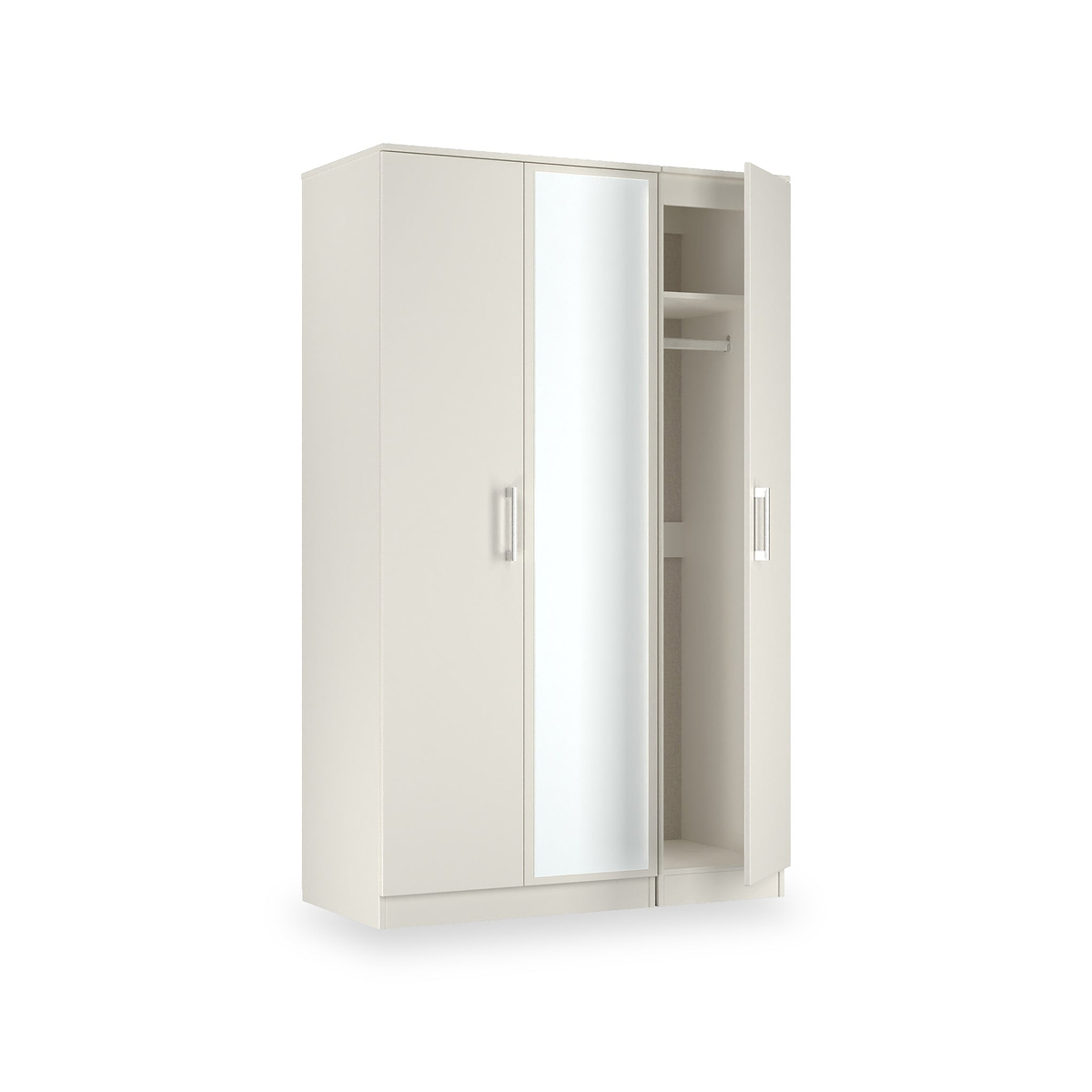 Hadley Triple Mirrored Wardrobe Grey from Roseland Furniture