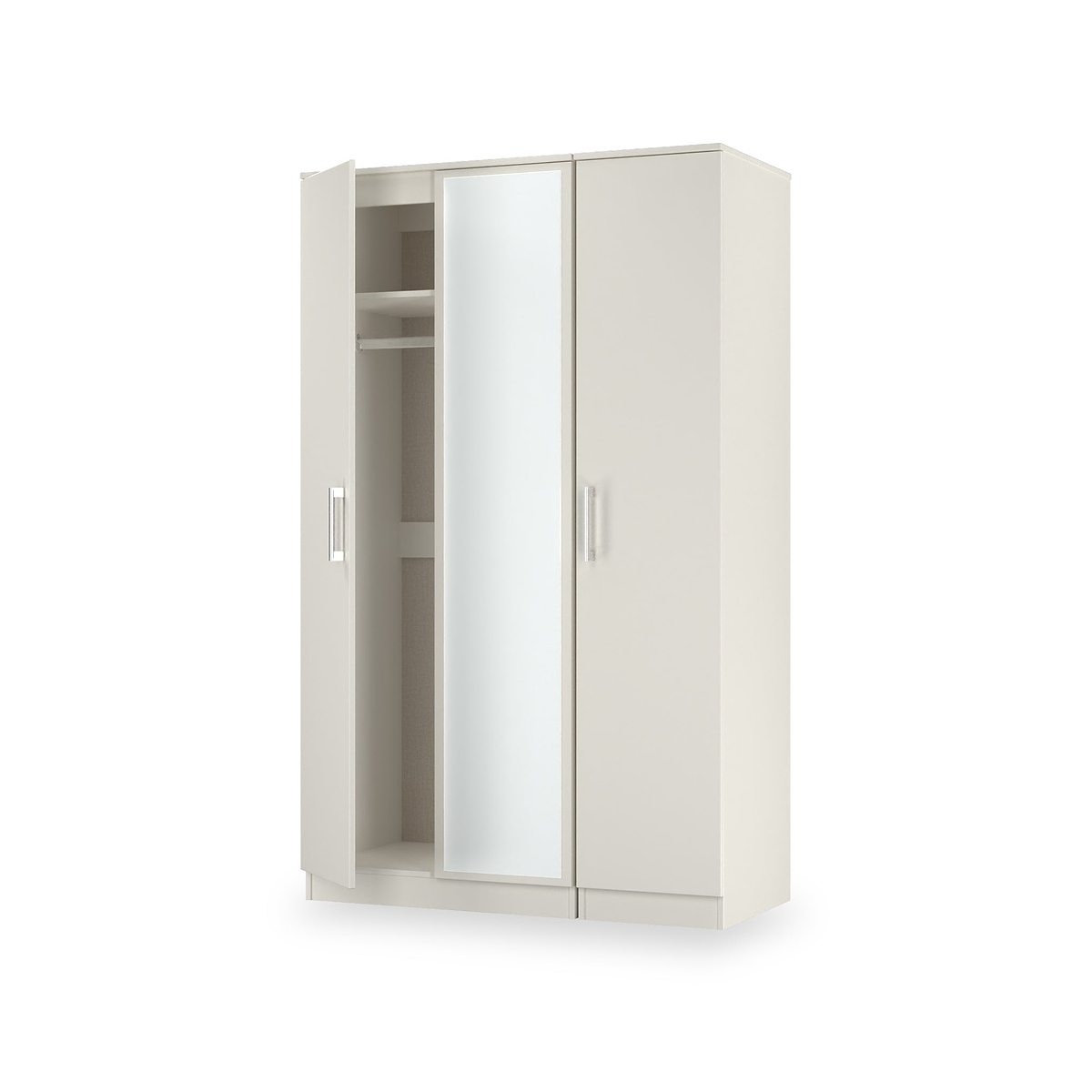 Hadley Triple Mirrored Wardrobe Grey from Roseland Furniture