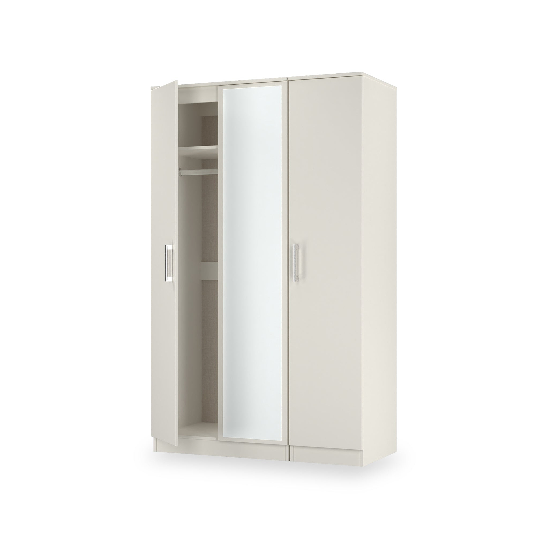 Hadley Triple Mirrored Wardrobe Grey from Roseland Furniture