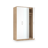 Hadley Triple Mirrored Wardrobe White Oak from Roseland Furniture