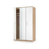 Hadley Triple Mirrored Wardrobe White Oak from Roseland Furniture