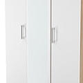 Hadley Triple Mirrored Wardrobe White Oak from Roseland Furniture