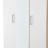 Hadley Triple Mirrored Wardrobe White Oak from Roseland Furniture