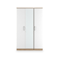 Hadley Triple Mirrored Wardrobe White Oak from Roseland Furniture