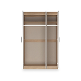 Hadley Triple Mirrored Wardrobe White Oak from Roseland Furniture