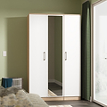 Hadley Triple Mirrored Wardrobe White Oak from Roseland Furniture