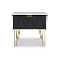 Geo 1 Drawer Bedside Table by Roseland Furniture