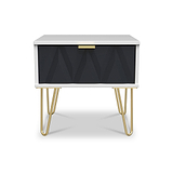 Geo 1 Drawer Bedside Table by Roseland Furniture