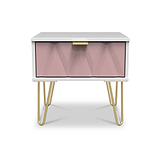 Geo 1 Drawer Bedside Table by Roseland Furniture