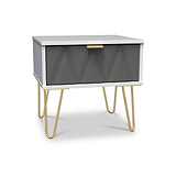 Geo 1 Drawer Bedside Table by Roseland Furniture