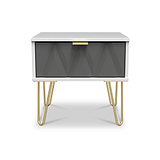Geo 1 Drawer Bedside Table by Roseland Furniture