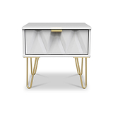 Geo 1 Drawer Bedside Table by Roseland Furniture