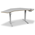 Gino White Smart Electric Height Adjustable Corner Desk from Roseland Furniture