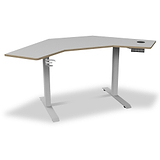 Gino White Smart Electric Height Adjustable Corner Desk from Roseland Furniture