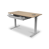 Gino Ash Smart Electric Height Adjustable Desk with Storage Drawer and wireless charging