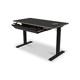 Gino Black Smart Electric Height Adjustable Desk with Storage Drawer and wireless charging